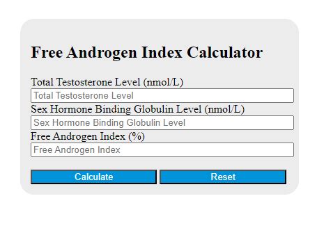 fai sex|Free Androgen Index.